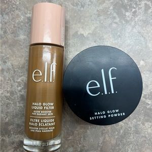 Elf halo glow liquid filter and setting powder